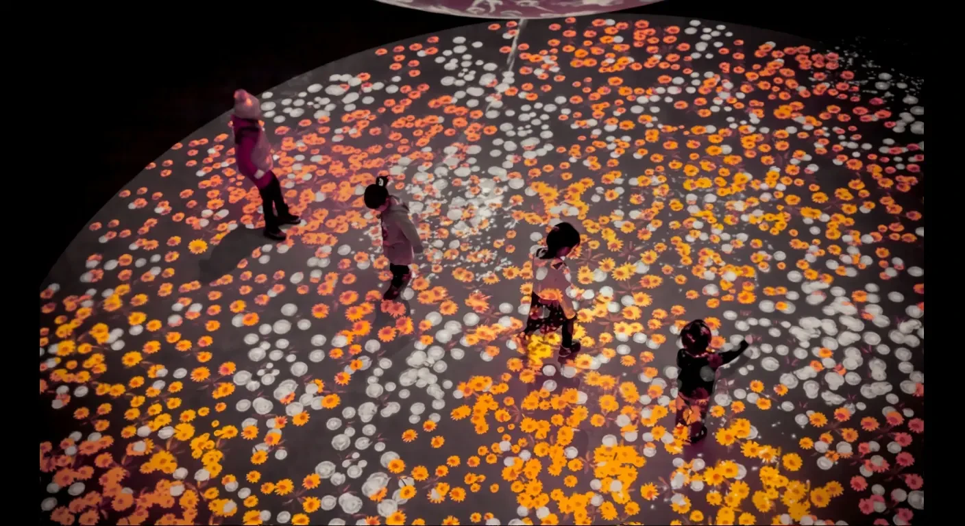 Projection interactive au sol