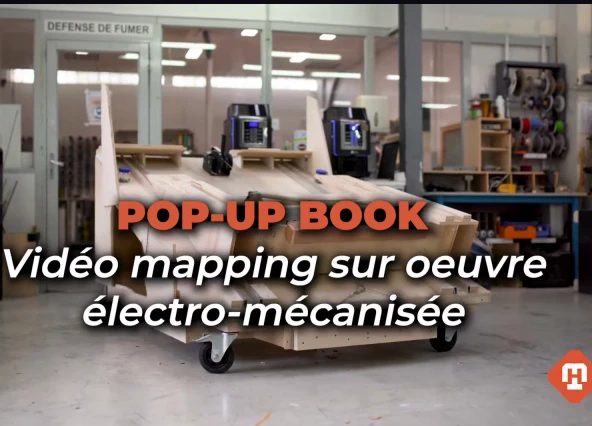 Highlab Marketing : Vidéo mapping sur œuvre électro-mécanisée