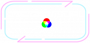 logo design visuel concept neon color Pixel